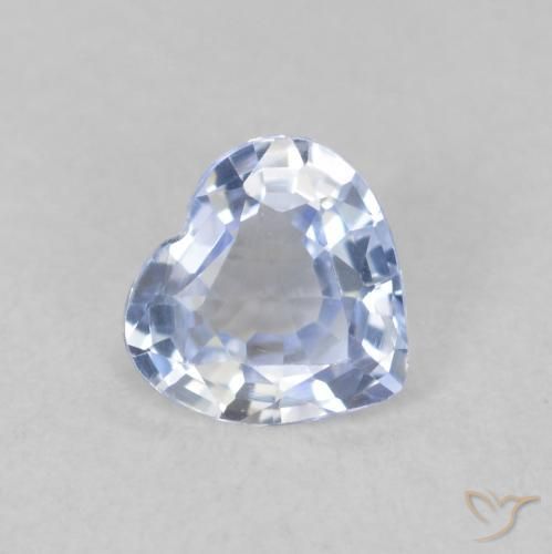Zaffiro Azzurro naturale da 0.51 ct, Cuore, VVS-VS