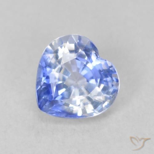 0.75ct Naturale Azzurro Zaffiro, Cuore, VVS-VS