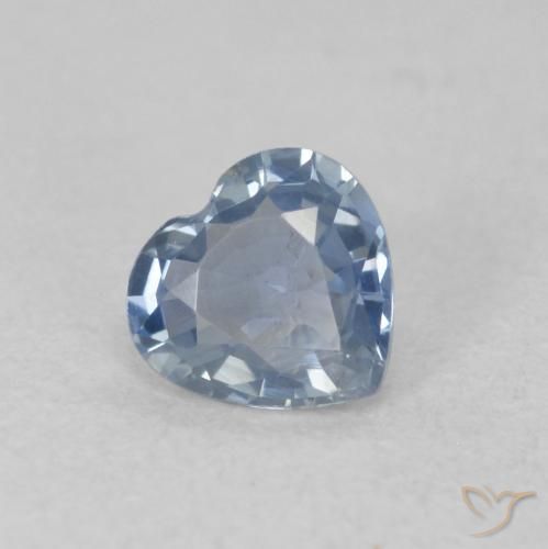 Zaffiro Azzurro naturale da 0.47 ct, Cuore, VVS-VS