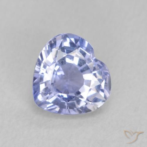 0.76ct Naturale Blu violaceo chiaro Zaffiro, Cuore, VVS-VS