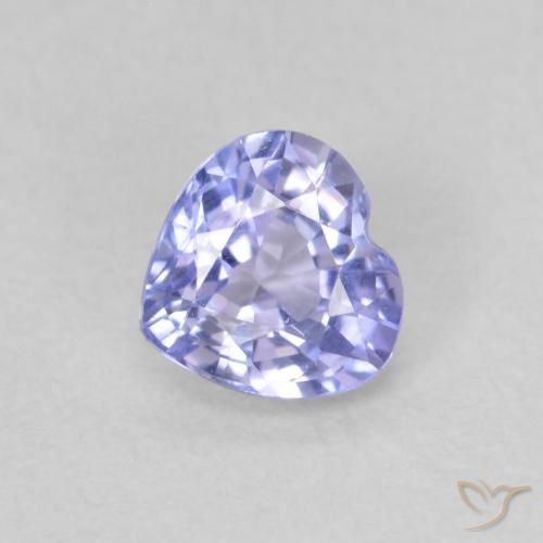 0.58ct Naturale Blu violaceo chiaro Zaffiro, Cuore, VVS-VS