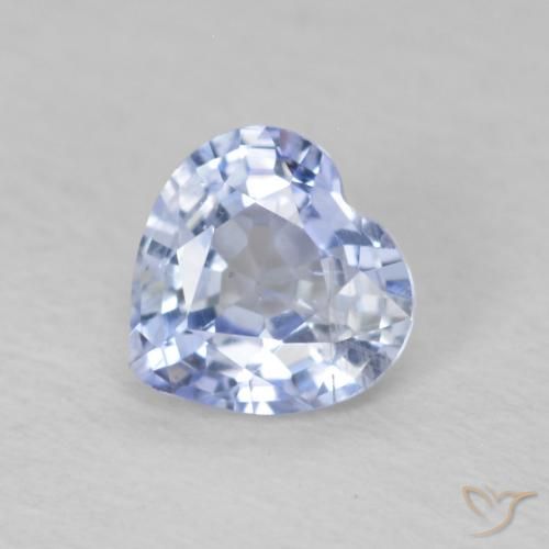 0.63ct Naturale Blu pastello Zaffiro, Cuore, VS
