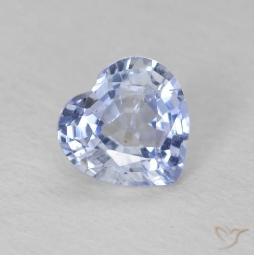 Zaffiro Blu pastello naturale da 0.63 ct, Cuore, VS