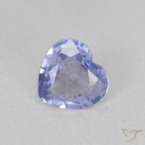 0.43ct Naturale Blu violaceo chiaro Zaffiro, Cuore, VS