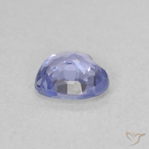 Zaffiro Blu violaceo chiaro naturale da 0.43 ct, Cuore, VS