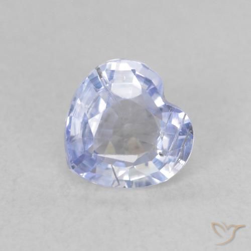 0.62ct Naturale Blu violaceo chiaro Zaffiro, Cuore, VS