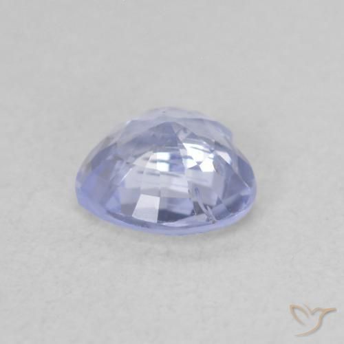 Zaffiro Blu violaceo chiaro naturale da 0.62 ct, Cuore, VS