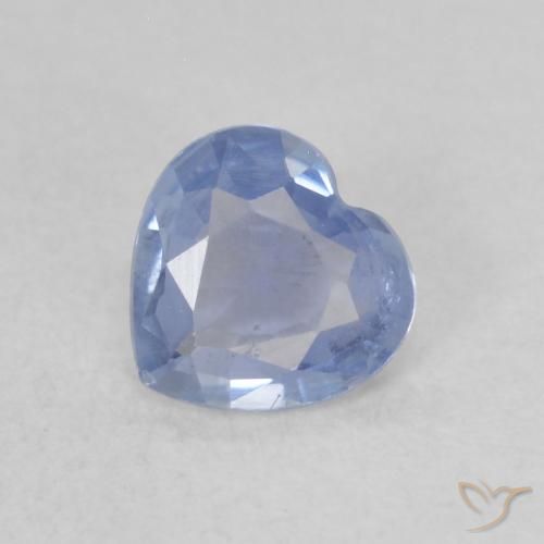 0.48ct Naturale Azzurro Baby Zaffiro, Cuore, VS