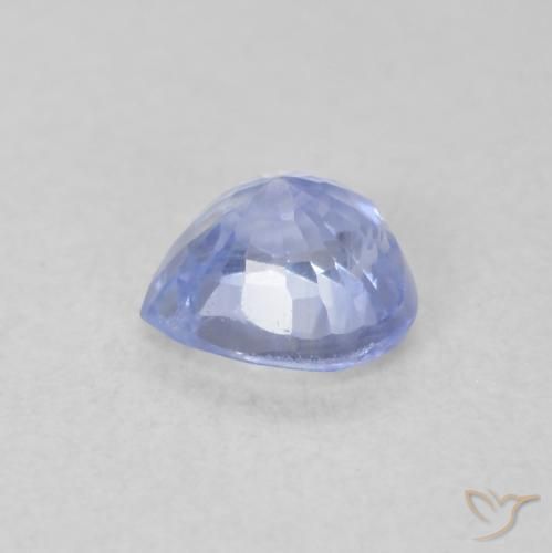 Zaffiro Blu violaceo chiaro naturale da 0.55 ct, Cuore, VS