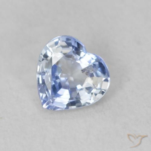 Zaffiro Blu pastello naturale da 0.47 ct, Cuore, VS