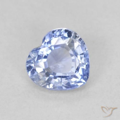 Zaffiro Blu pastello naturale da 0.64 ct, Cuore, VS