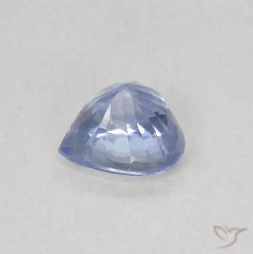 Zaffiro Blu violaceo chiaro naturale da 0.54 ct, Cuore, VS