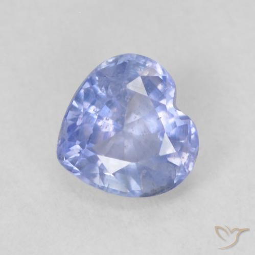 0.62ct Naturale Blu violaceo chiaro Zaffiro, Cuore, VS