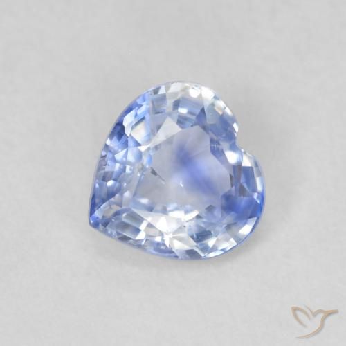 0.50ct Naturale Blu violaceo Zaffiro, Cuore, VS
