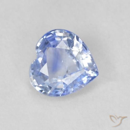 Zaffiro Blu violaceo naturale da 0.50 ct, Cuore, VS