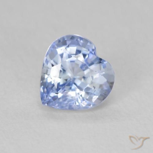 Zaffiro Blu pastello naturale da 0.61 ct, Cuore, VS