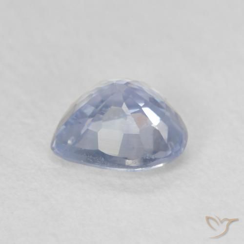 Zaffiro Bianco bluastro naturale da 0.63 ct, Cuore, VS