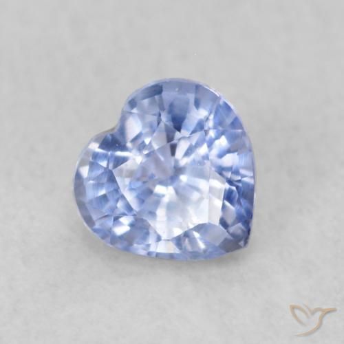 Zaffiro Azzurro naturale da 0.46 ct, Cuore, VVS-VS