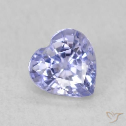Zaffiro Azzurro naturale da 0.51 ct, Cuore, VVS-VS
