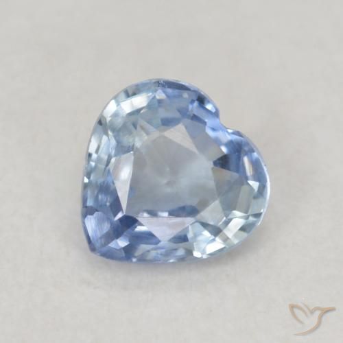 0.42ct Naturale Blu violaceo chiaro Zaffiro, Cuore, VVS-VS