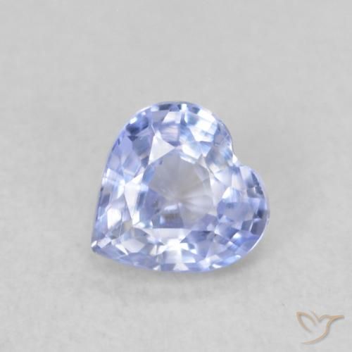 0.35ct Naturale Viola blu chiaro Zaffiro, Cuore, VVS-VS