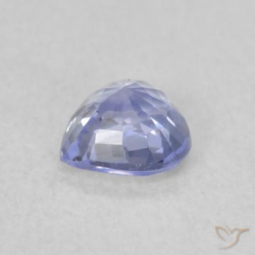 Zaffiro Viola blu chiaro naturale da 0.35 ct, Cuore, VVS-VS