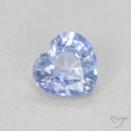 Zaffiro Azzurro naturale da 0.34 ct, Cuore, VVS-VS
