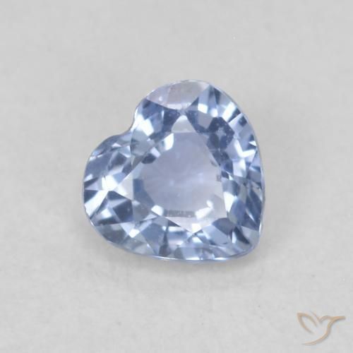 Zaffiro Bambina blu naturale da 0.36 ct, Cuore, VVS-VS