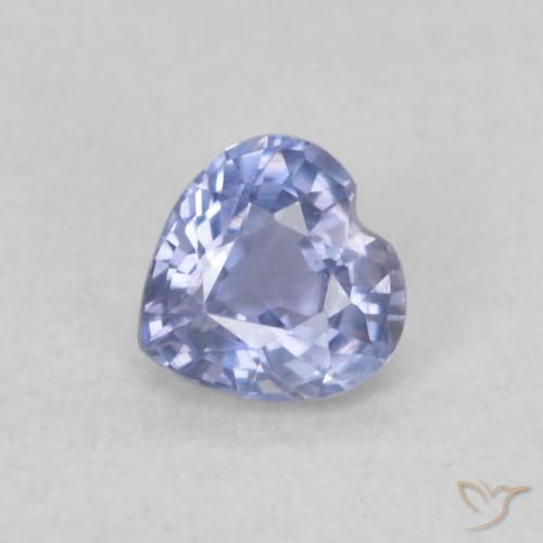 0.33ct Naturale Blu pastello Zaffiro, Cuore, VVS-VS