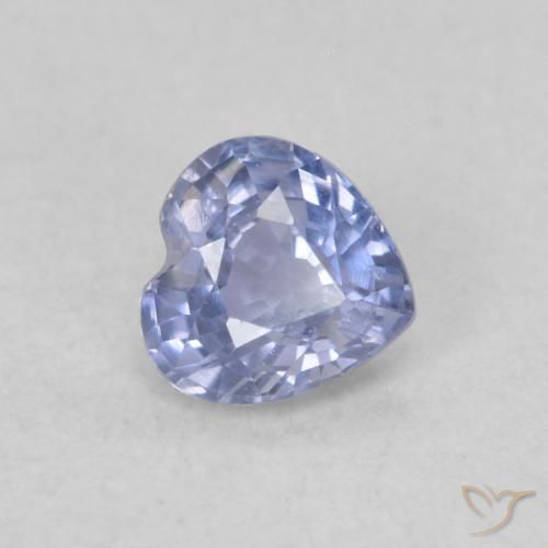 Zaffiro Blu pastello naturale da 0.33 ct, Cuore, VVS-VS