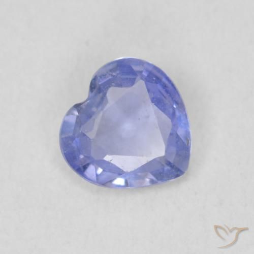 Zaffiro Viola Blu naturale da 0.41 ct, Cuore, VS