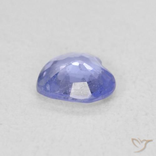 Zaffiro Viola Blu naturale da 0.41 ct, Cuore, VS