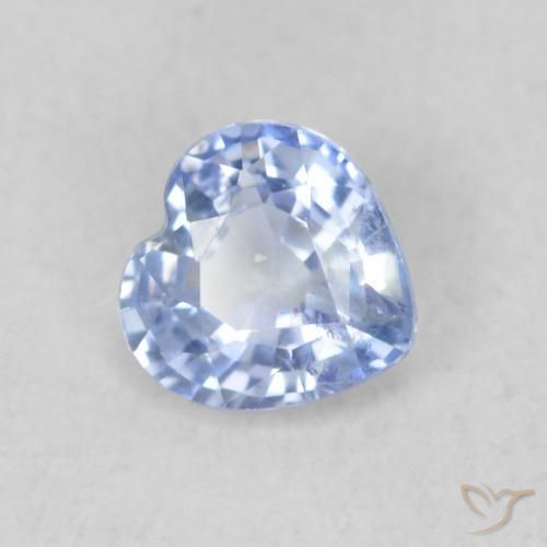 Zaffiro Blu pastello naturale da 0.41 ct, Cuore, VS