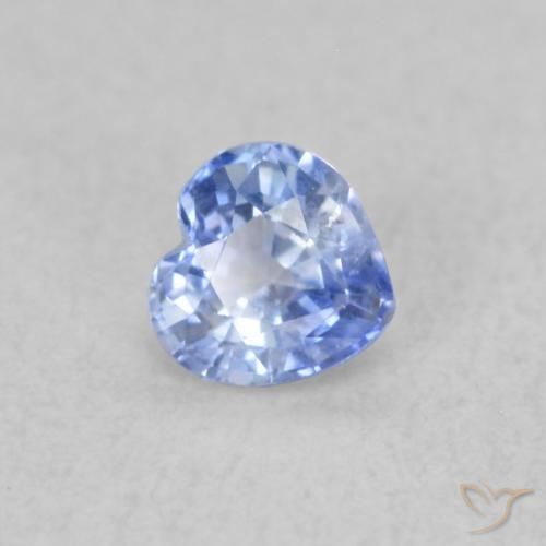 Zaffiro Blu pastello naturale da 0.30 ct, Cuore, VS