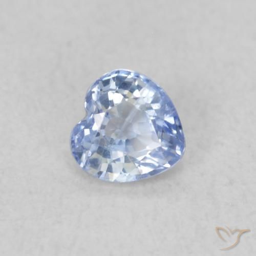Zaffiro Blu pastello naturale da 0.25 ct, Cuore, VS