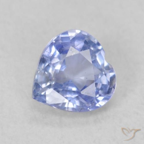 Zaffiro Blu pastello naturale da 0.46 ct, Cuore, VS