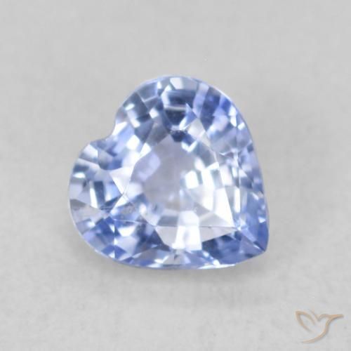 Zaffiro Blu pastello naturale da 0.48 ct, Cuore, VS
