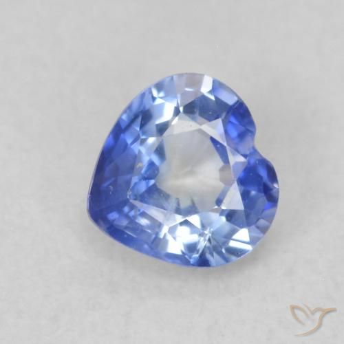 0.43ct Naturale Blu navy medio Zaffiro, Cuore, VS