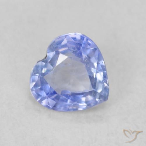 Zaffiro Bambina blu naturale da 0.39 ct, Cuore, VS