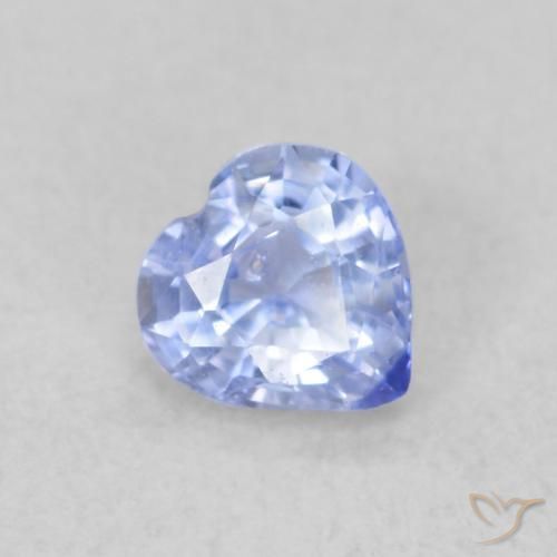 Zaffiro Blu pastello naturale da 0.34 ct, Cuore, VS