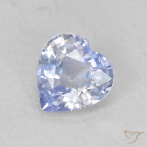 Zaffiro Blu pastello naturale da 0.43 ct, Cuore, VS