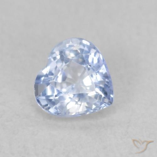 Zaffiro Blu pastello naturale da 0.39 ct, Cuore, VS