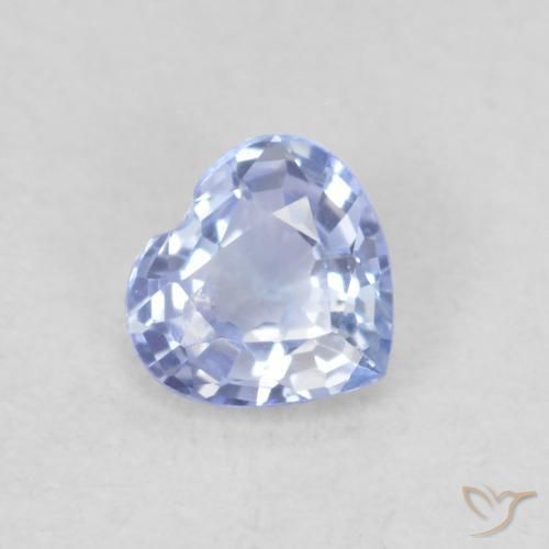 0.28ct Naturale Blu violaceo chiaro Zaffiro, Cuore, VS