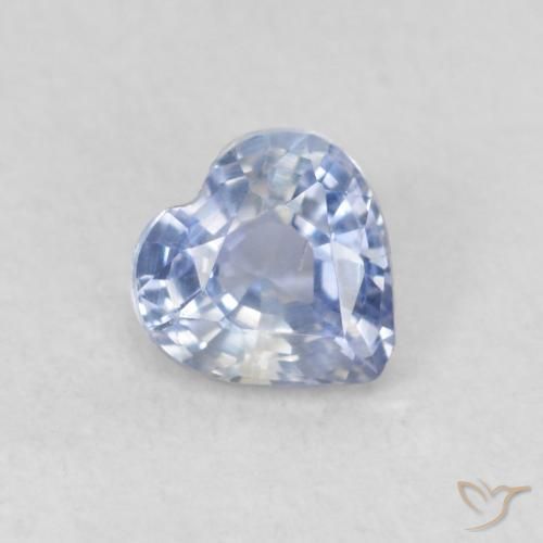 Zaffiro Blu pastello naturale da 0.31 ct, Cuore, VS