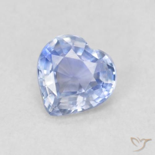 Zaffiro Bambina blu naturale da 0.34 ct, Cuore, VVS-VS