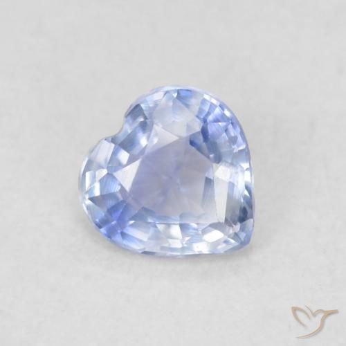 Zaffiro Bambina blu naturale da 0.34 ct, Cuore, VVS-VS