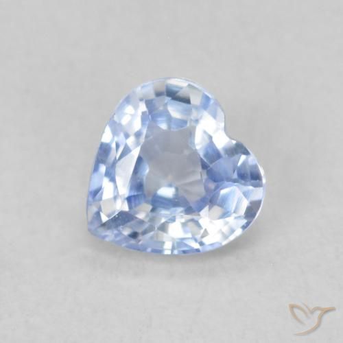 0.37ct Naturale Blu pastello Zaffiro, Cuore, VVS-VS