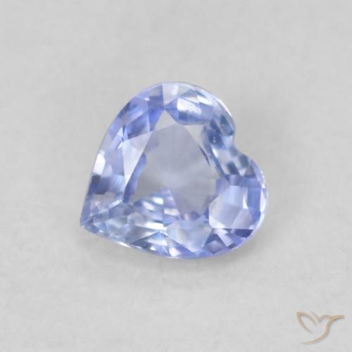 0.30ct Naturale Blu pastello Zaffiro, Cuore, VVS-VS