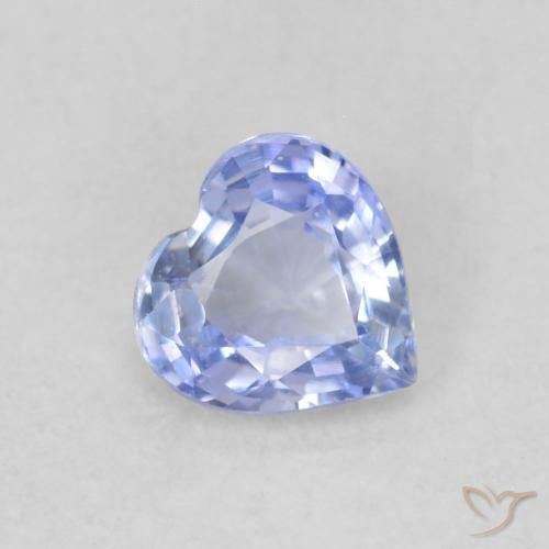 Zaffiro Blu pastello naturale da 0.30 ct, Cuore, VVS-VS