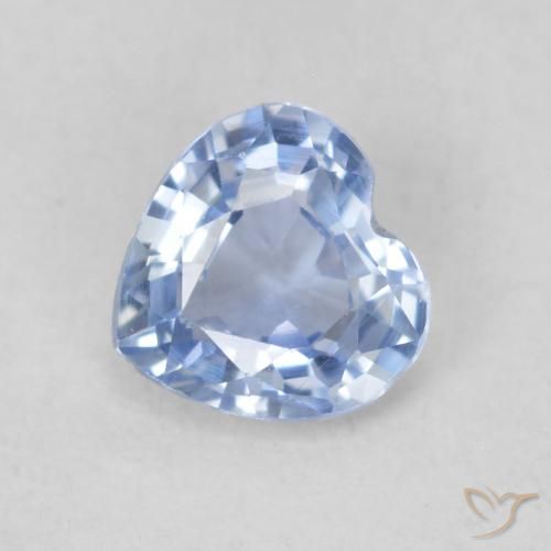 0.42ct Naturale Blu violaceo chiaro Zaffiro, Cuore, VVS-VS